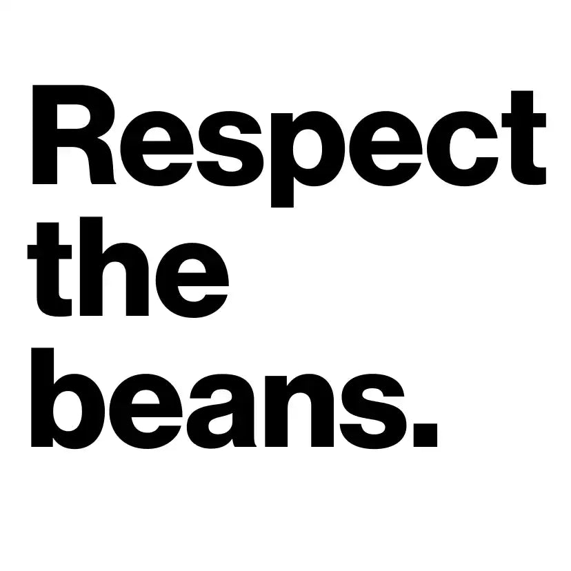 Black coffee beans in a minimalist design.