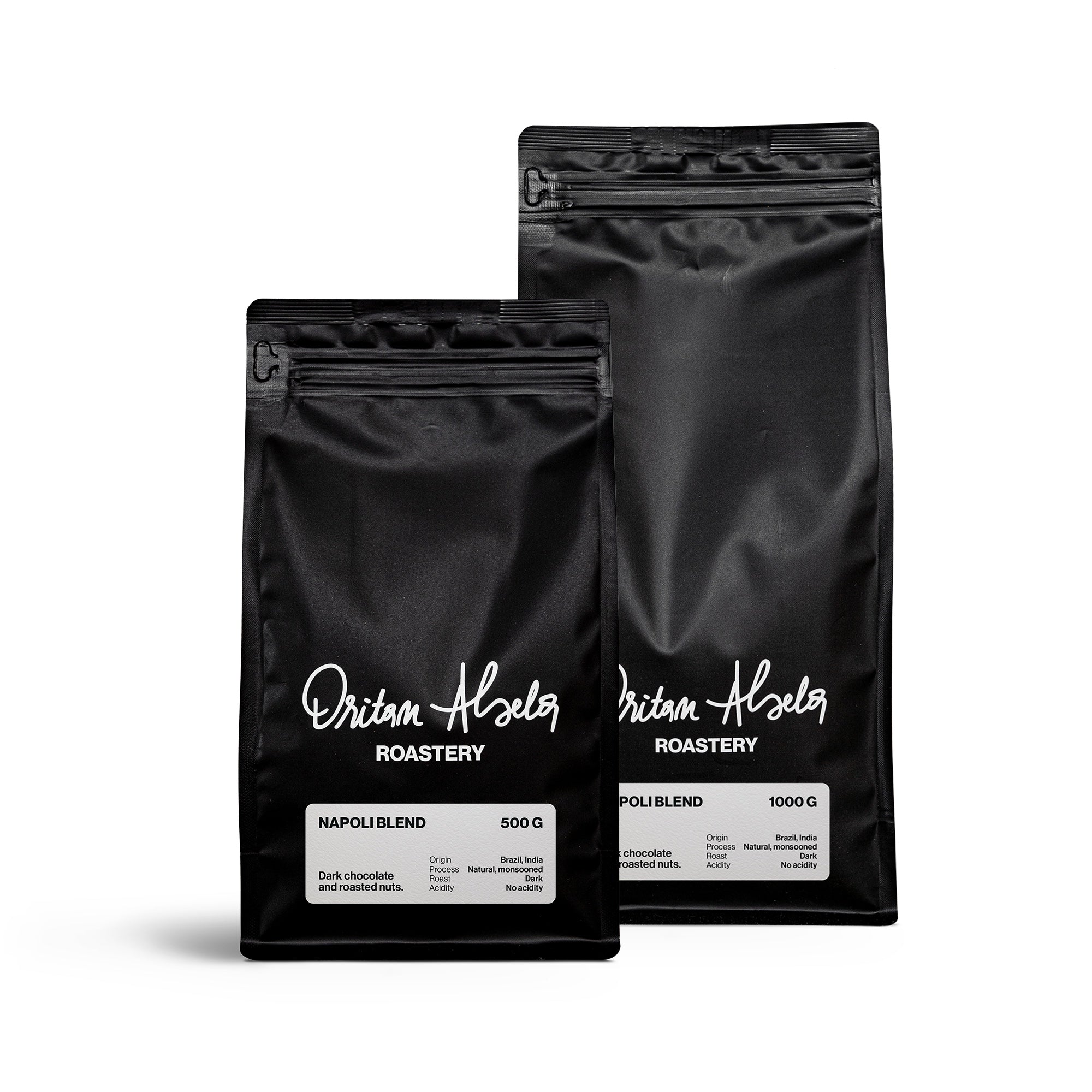 Napoli Blend Espressobohnen von Dritan Alsela Roastery – Packungen 500 g und 1 kg