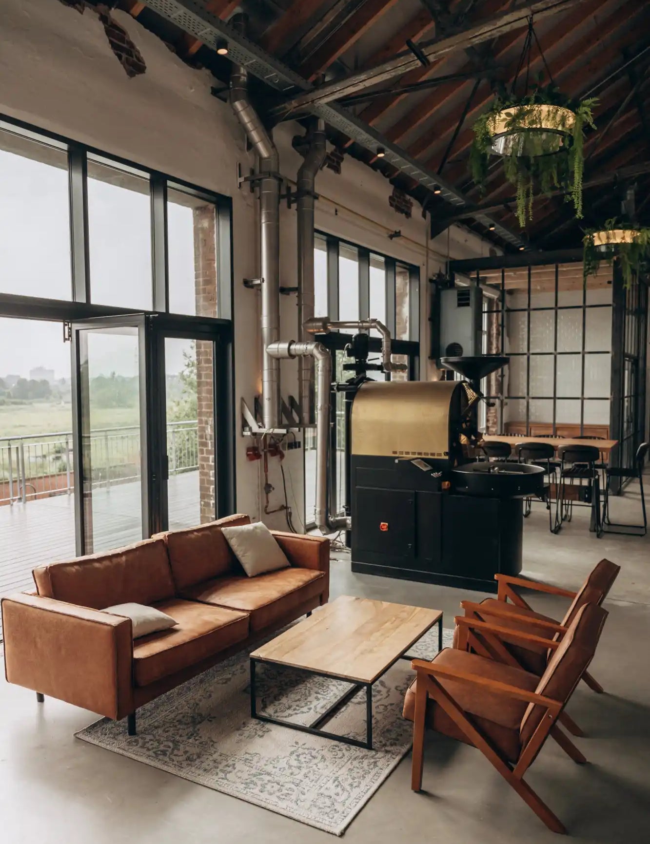 Modern coffee roaster.