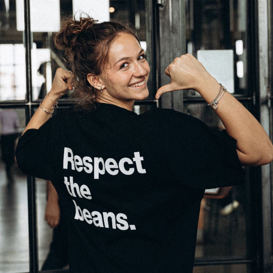 Respect the beans Oversized T-Shirt (unisex)